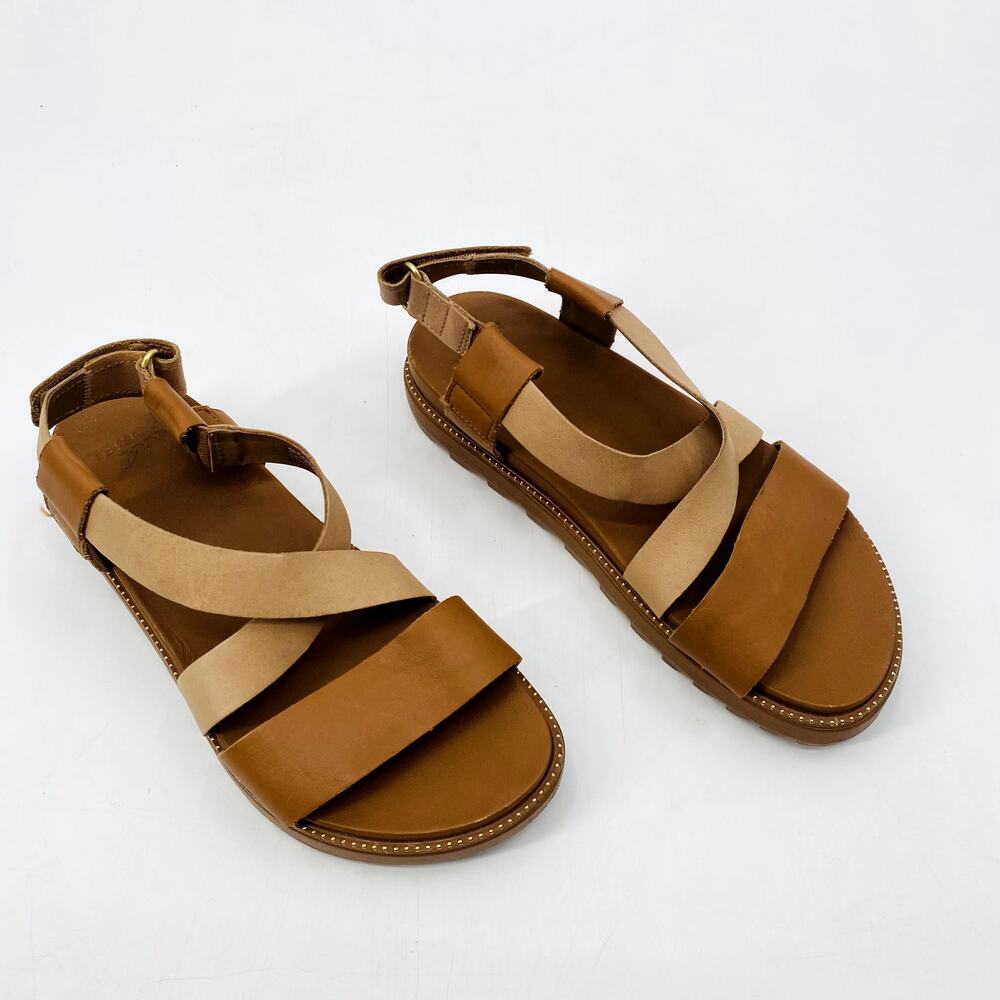 Sorel Tan Pink Platform Sandals